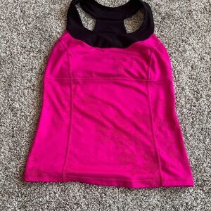 Xersion Women's Vibrant Pink and Black Tank Top
